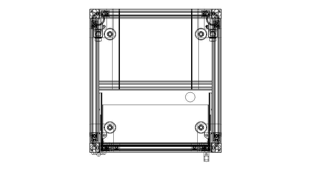 Aluminum Enclosed Workstation WL56 3D model_12