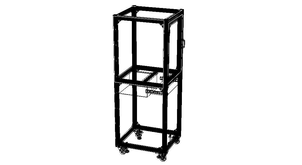 Aluminum Enclosed Workstation WL56 3D model_28