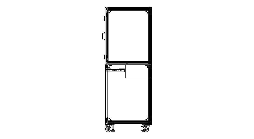 Aluminum Enclosed Workstation WL56 3D model_24