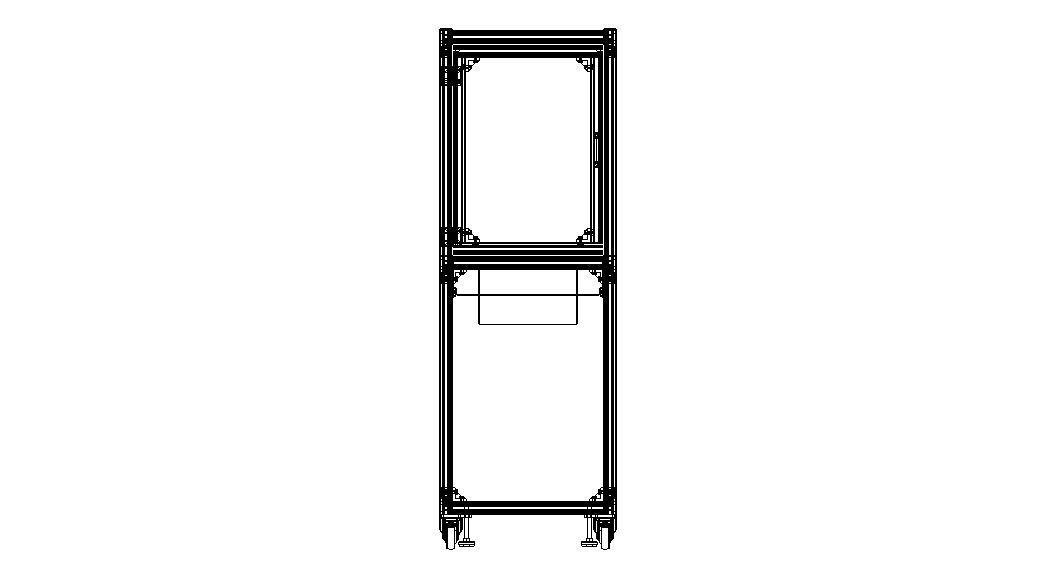 Aluminum Enclosed Workstation WL56 3D model_8