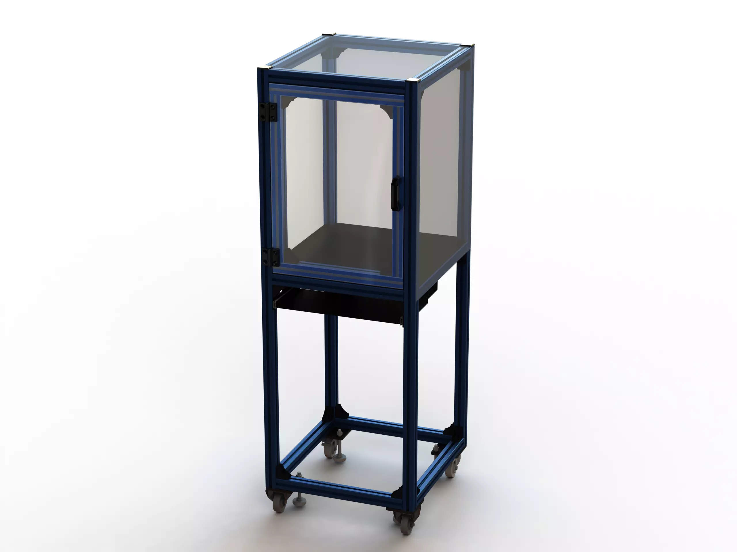 Aluminum Enclosed Workstation WL56 3D model_0