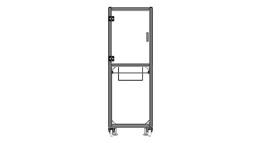 Aluminum Enclosed Workstation WL56 3D model_6