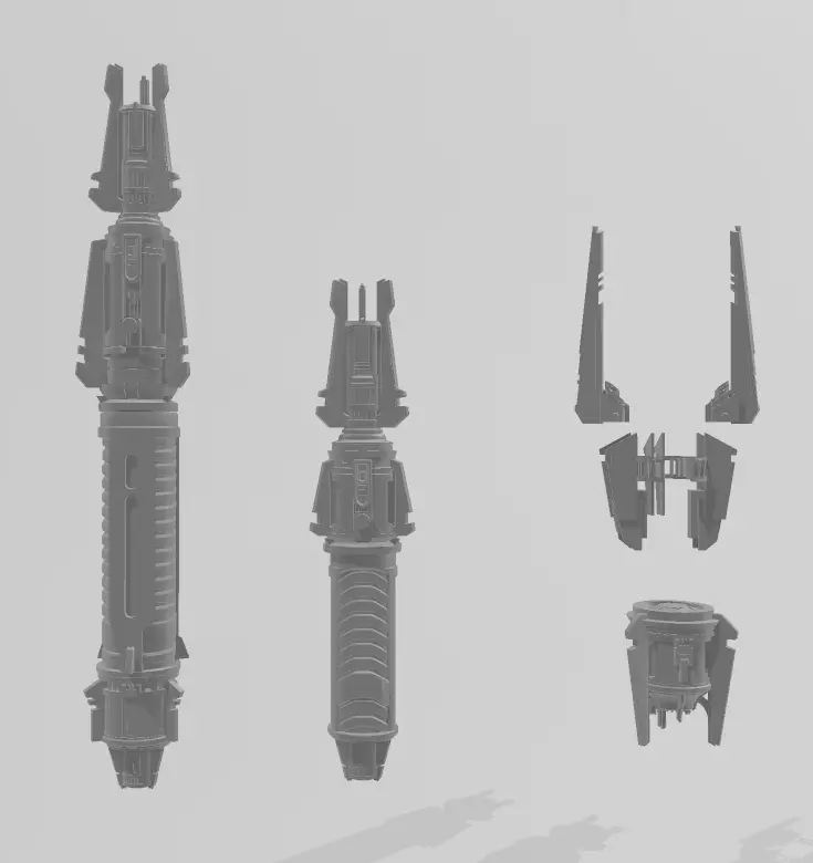 Jedi Survivor Edgehawk lightsaber 3D print model