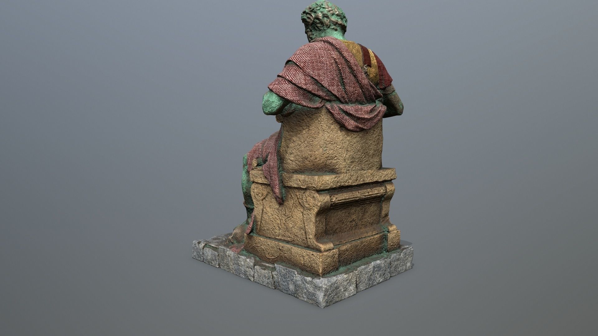 statue 1 Low-poly 3D model_5