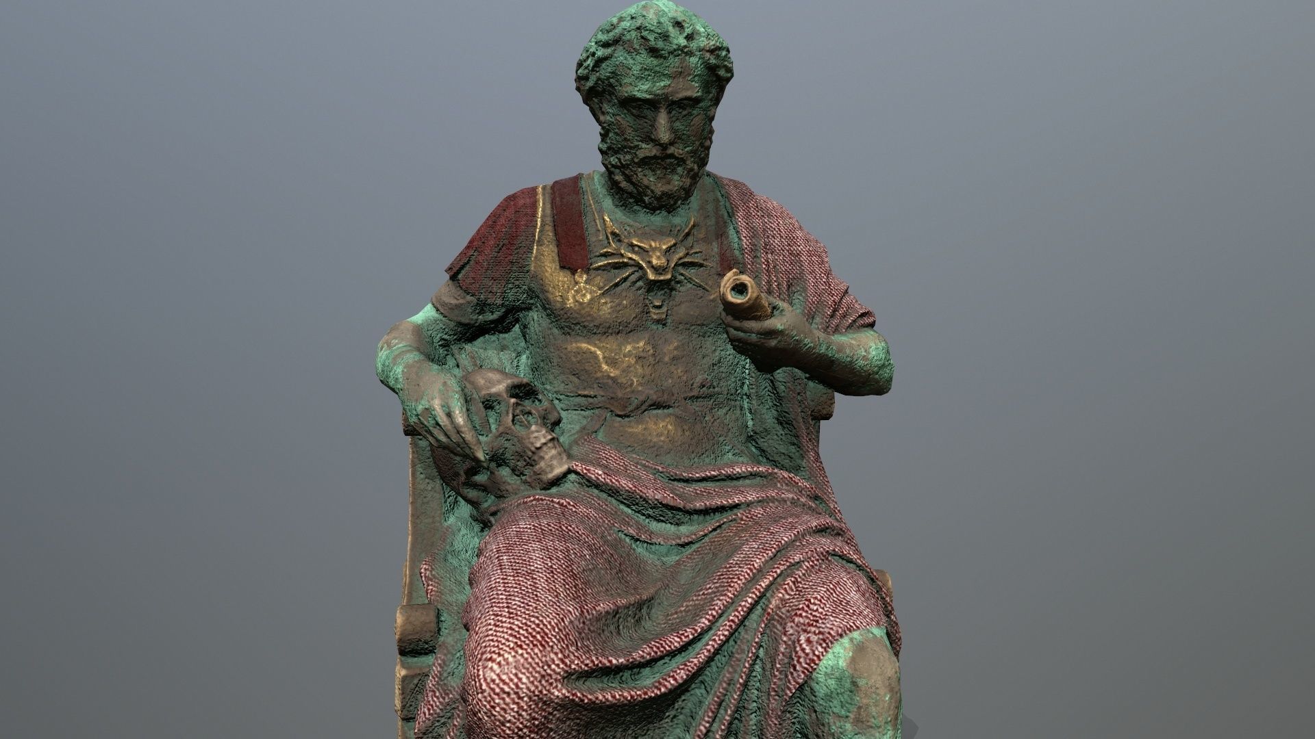 statue 1 Low-poly 3D model_10