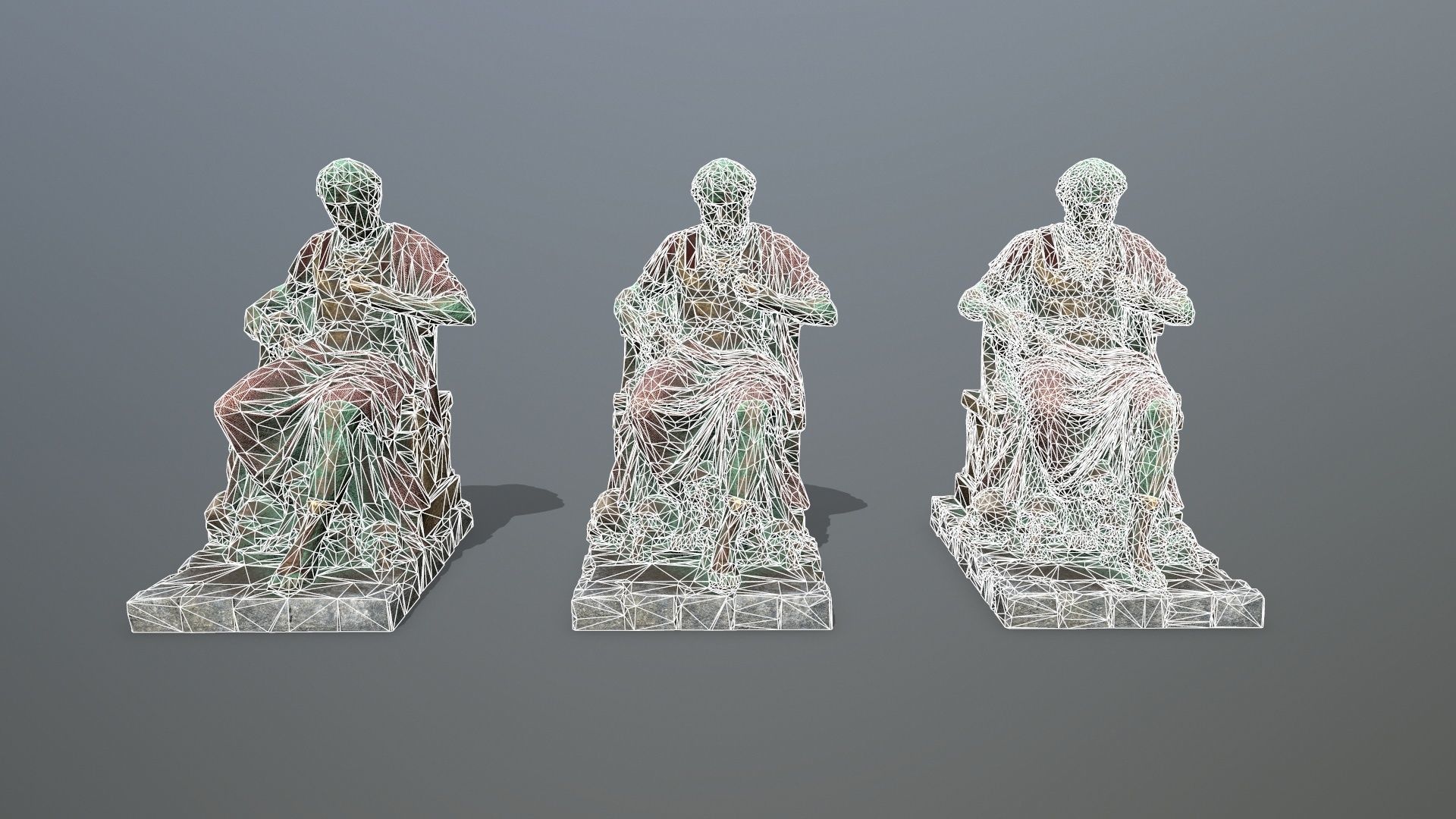 statue 1 Low-poly 3D model_12