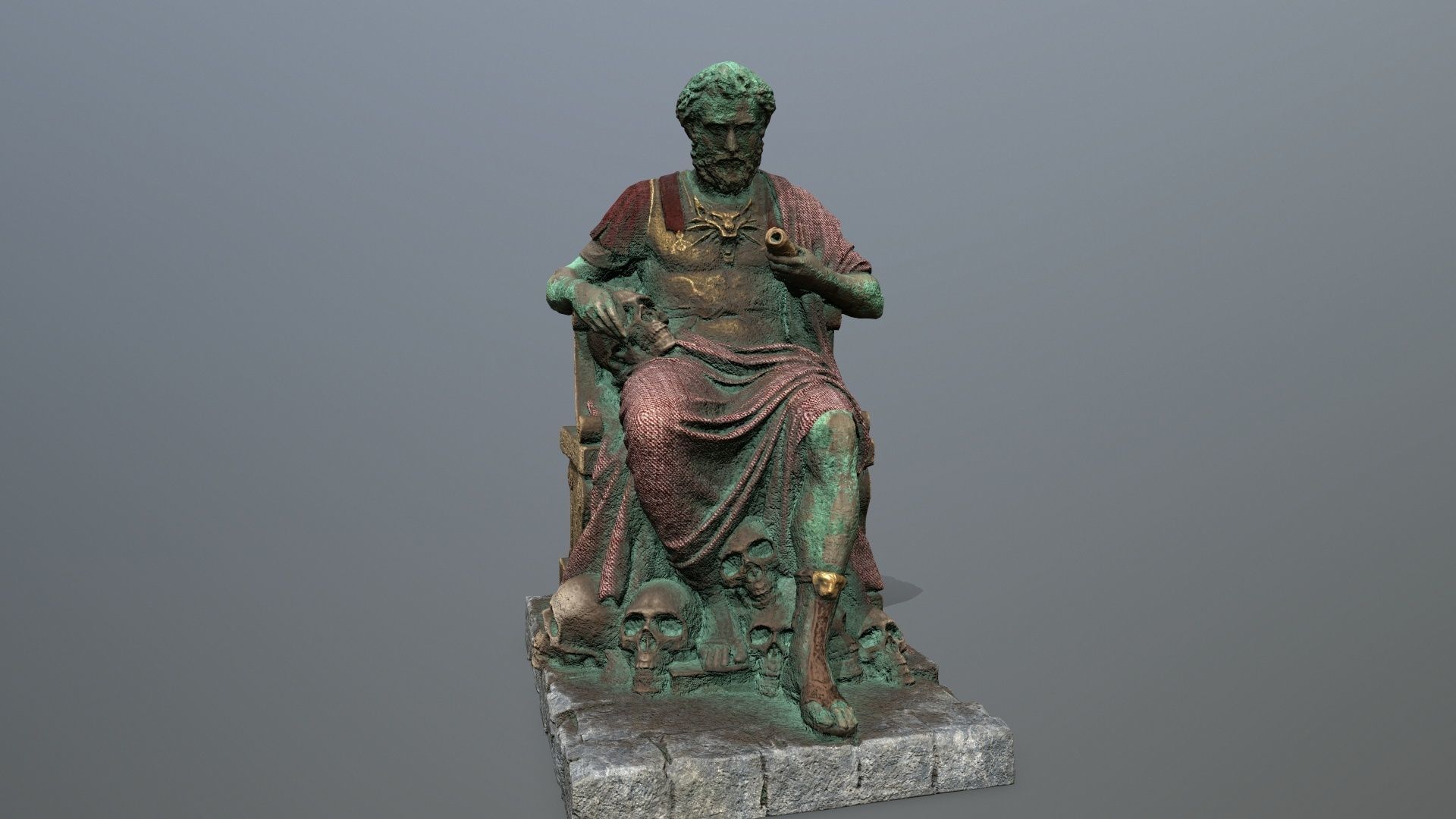 statue 1 Low-poly 3D model_9