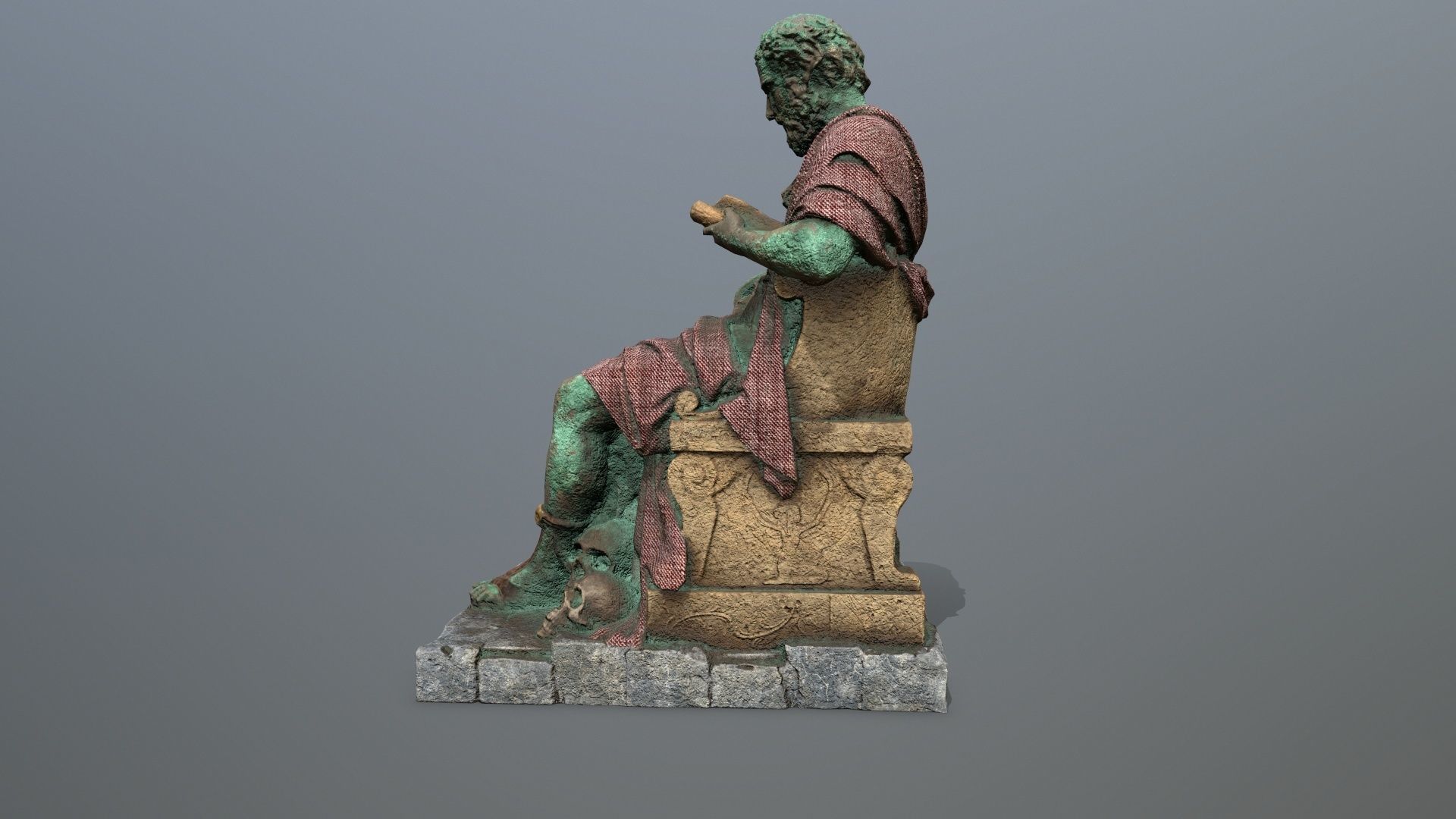 statue 1 Low-poly 3D model_4