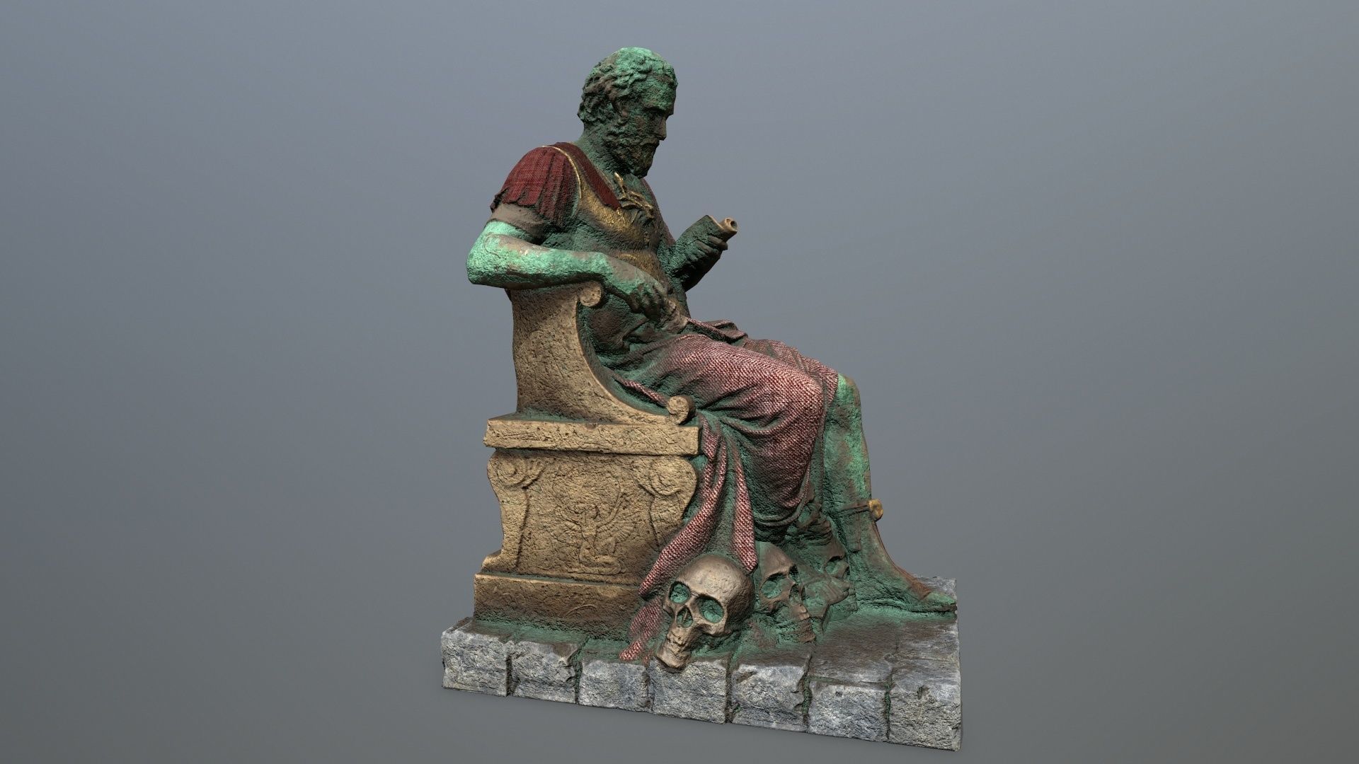 statue 1 Low-poly 3D model_8