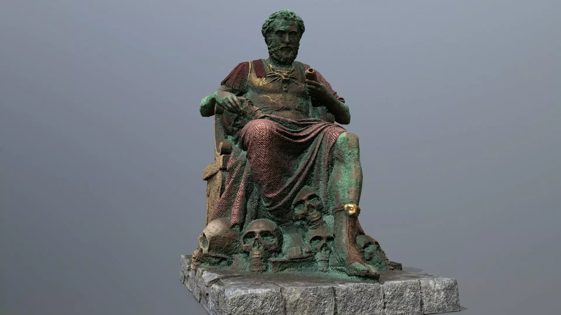 statue 1 Low-poly 3D model_0
