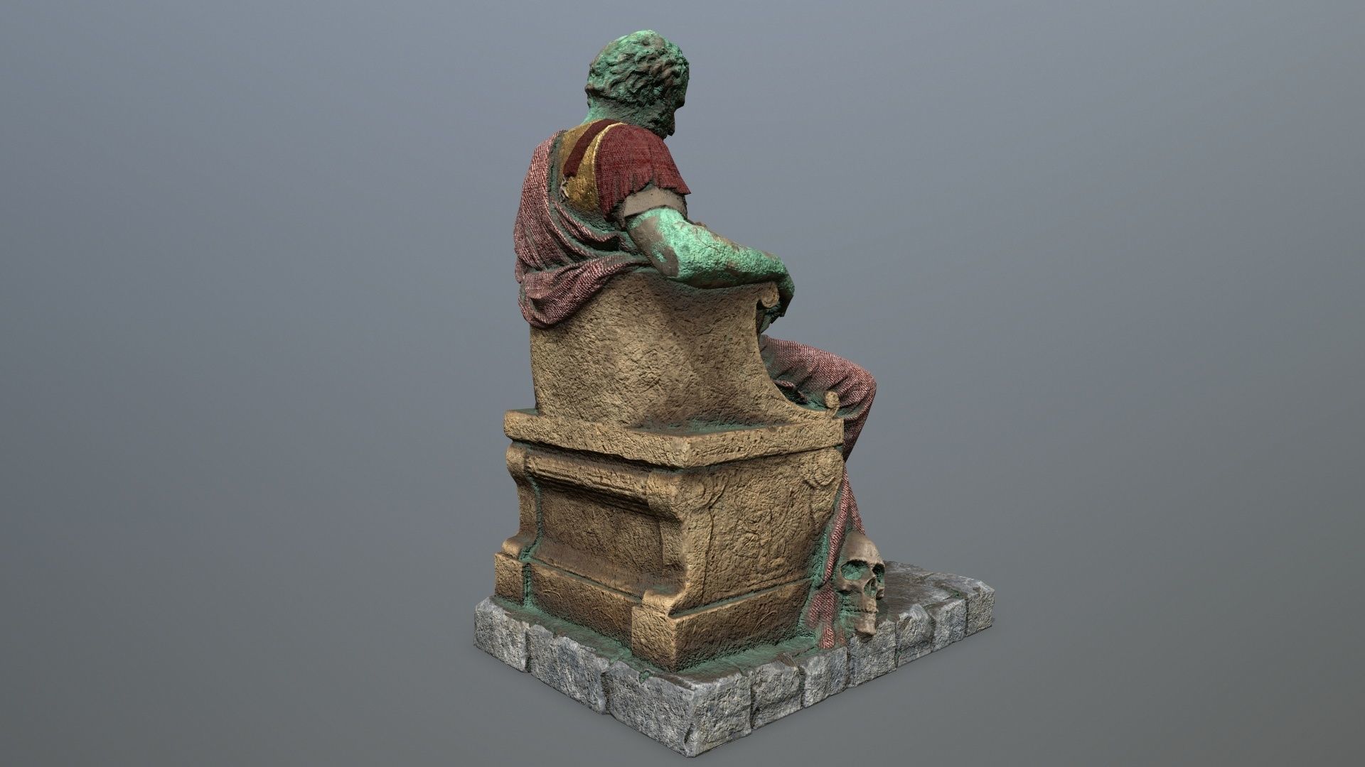 statue 1 Low-poly 3D model_7