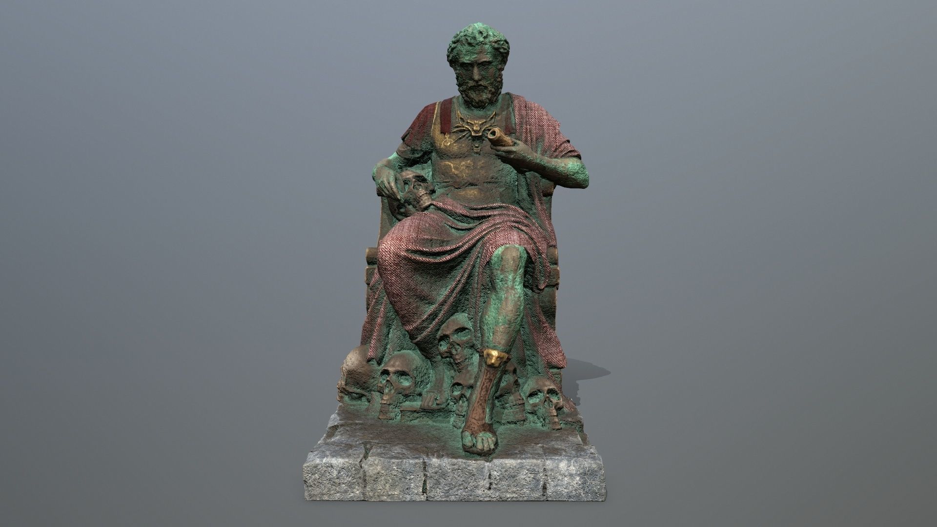 statue 1 Low-poly 3D model_2