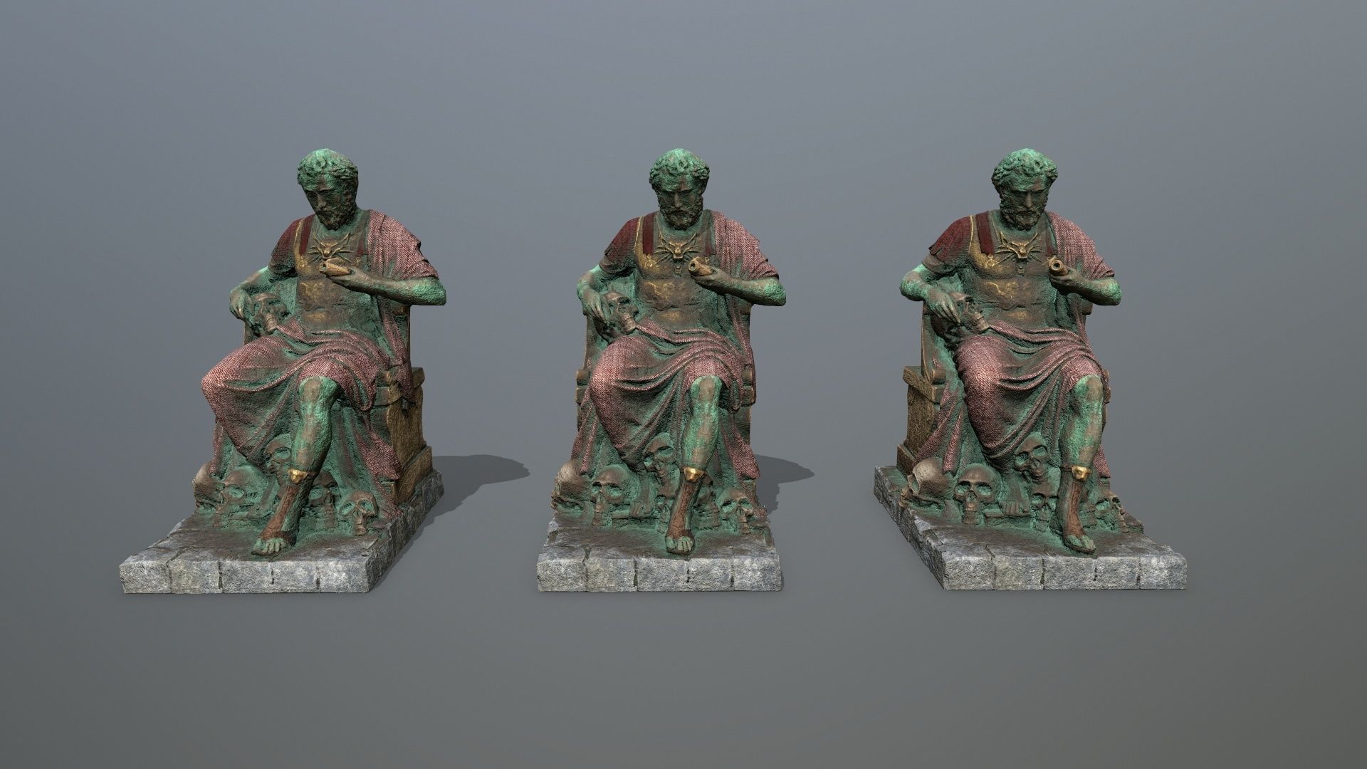 statue 1 Low-poly 3D model_11