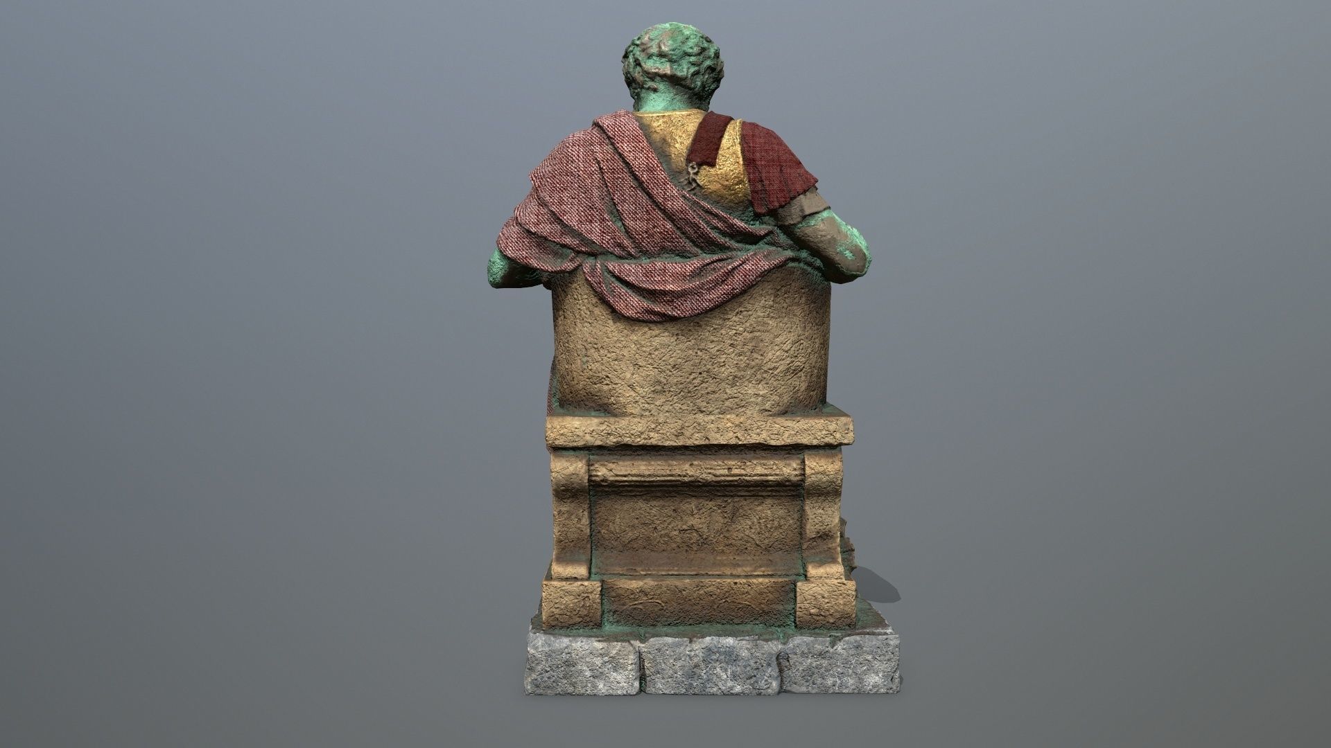 statue 1 Low-poly 3D model_6