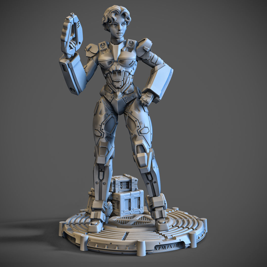 Scifi Ride Bike Mech 32mm 3D print model_3