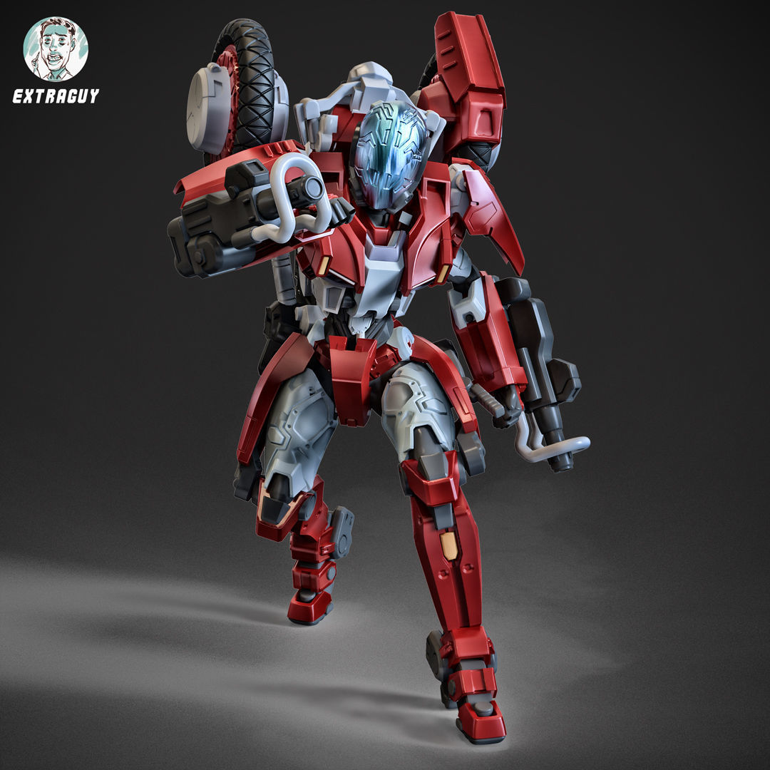 Scifi Ride Bike Mech 32mm 3D print model_7