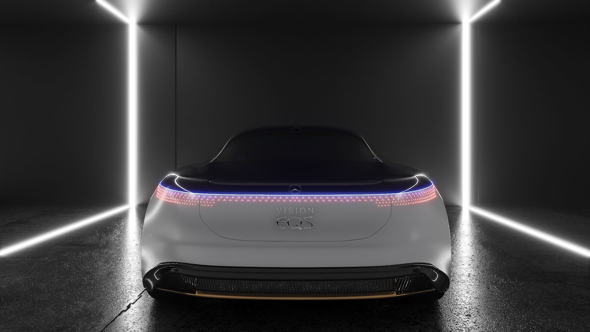 Mercedes Benz EQS VISION concept 3D model_9