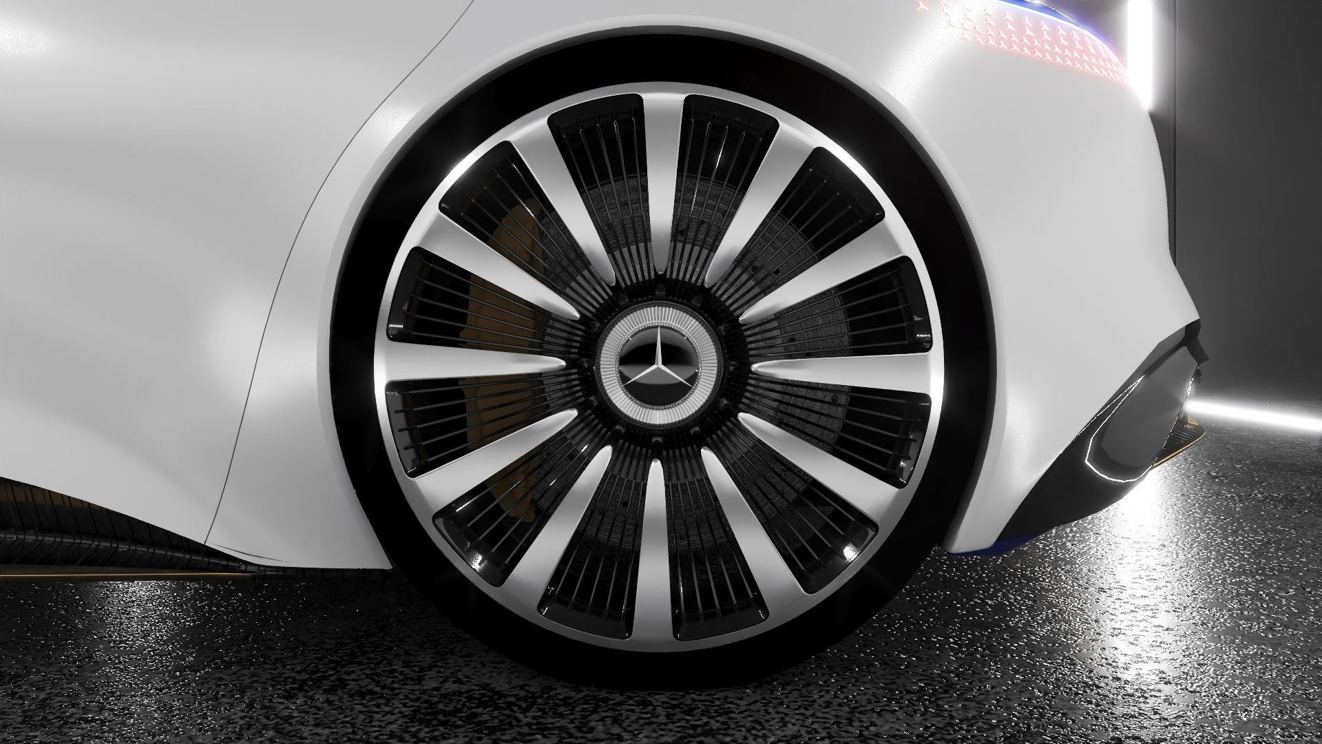 Mercedes Benz EQS VISION concept 3D model_11