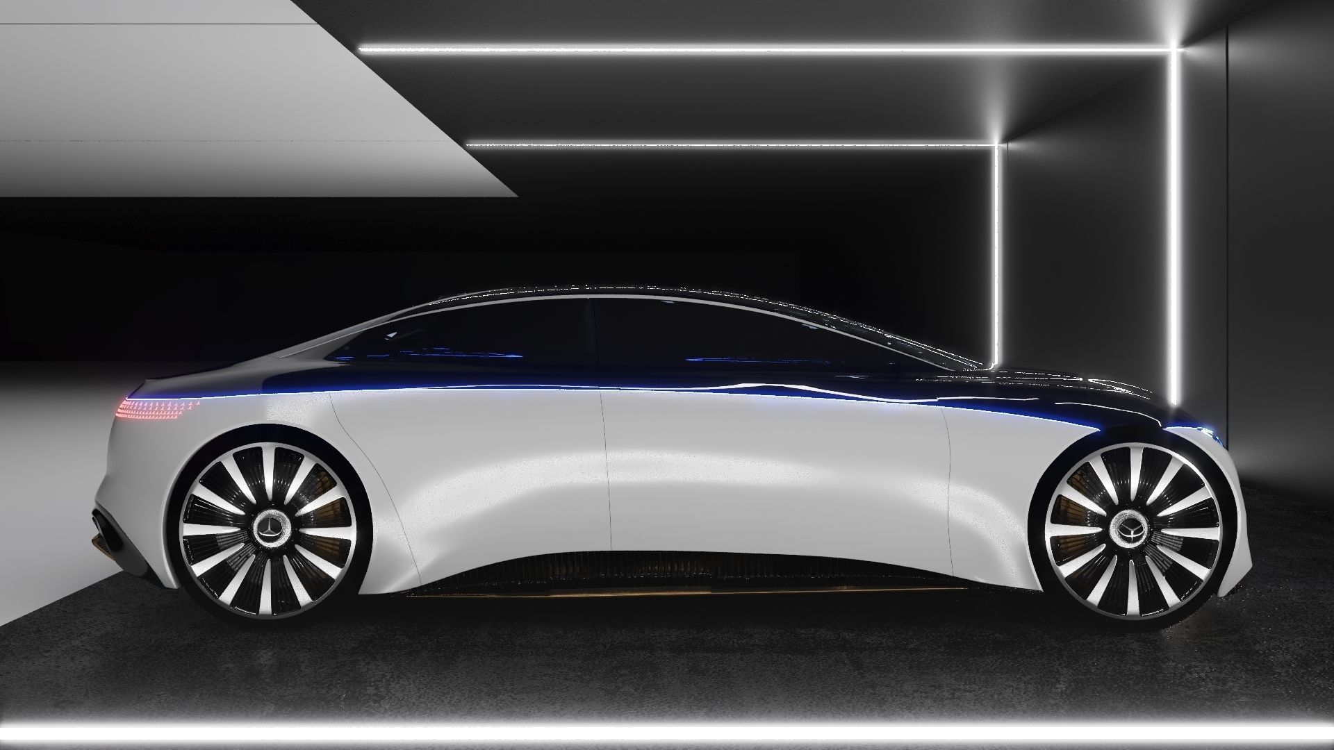 Mercedes Benz EQS VISION concept 3D model_8