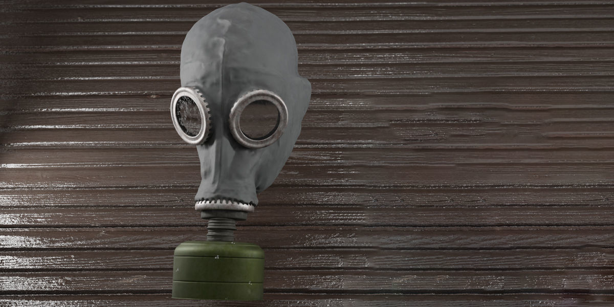 Photorealistic Gas Mask - Wearing State Low-poly 3D model_5
