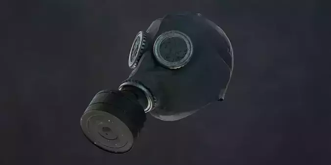 Photorealistic Gas Mask - Wearing State Low-poly 3D model