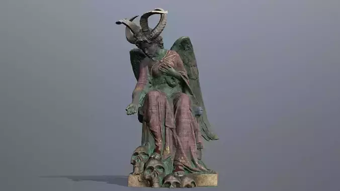 Angel Statue Low-poly 3D model