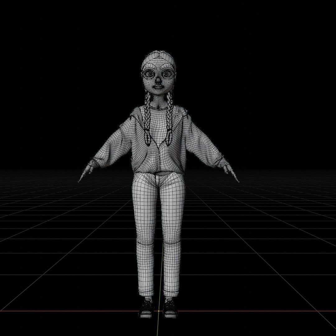 Low Poly Game Ready Rigged Stylized Character Max Low-poly 3D model_9