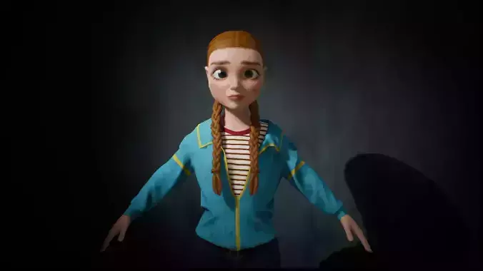 Low Poly Game Ready Rigged Stylized Character Max Low-poly 3D model