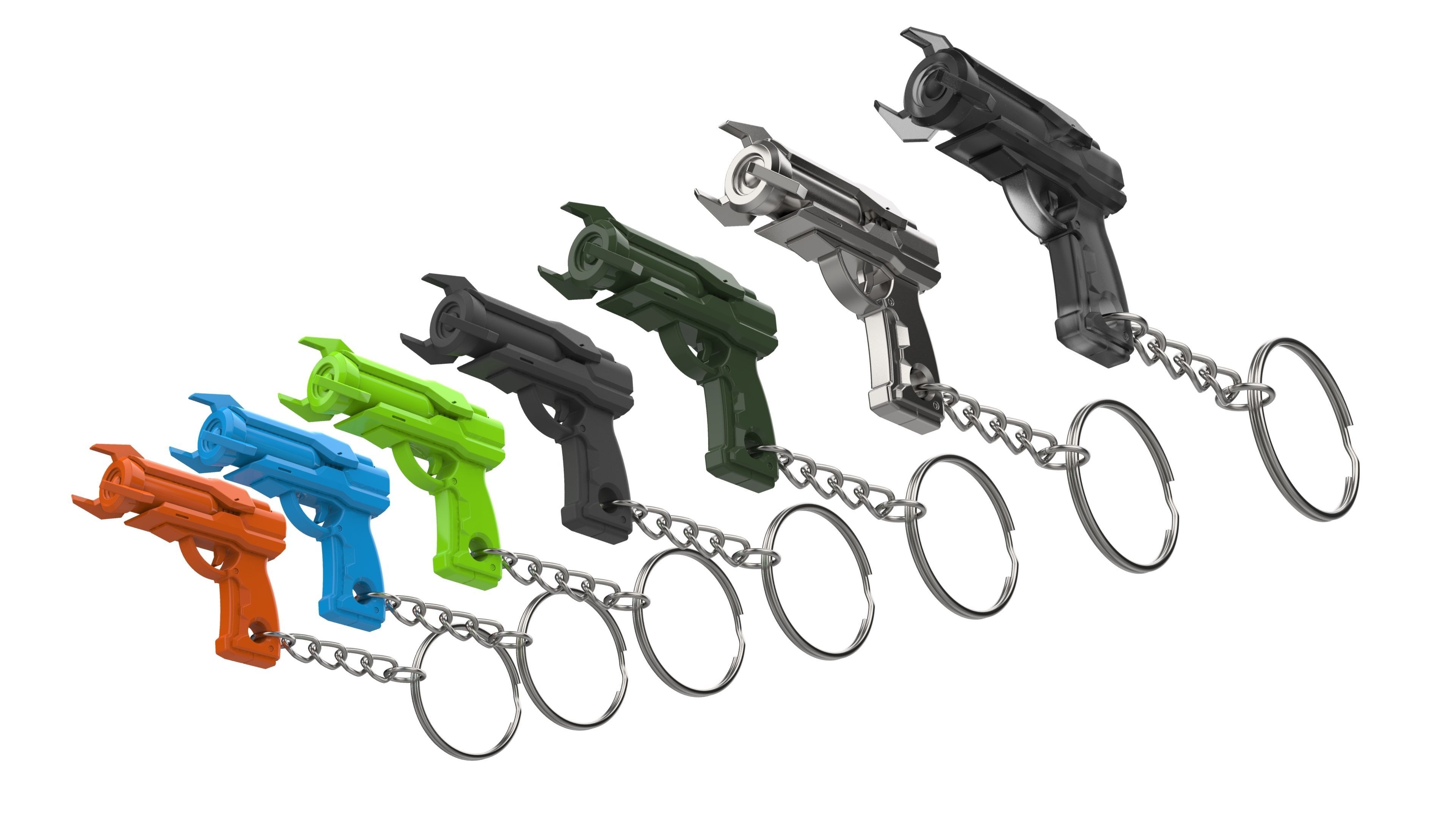 Keychain - Ana Dart Blaster - Overwatch - Printable model - STL 3D print model_10