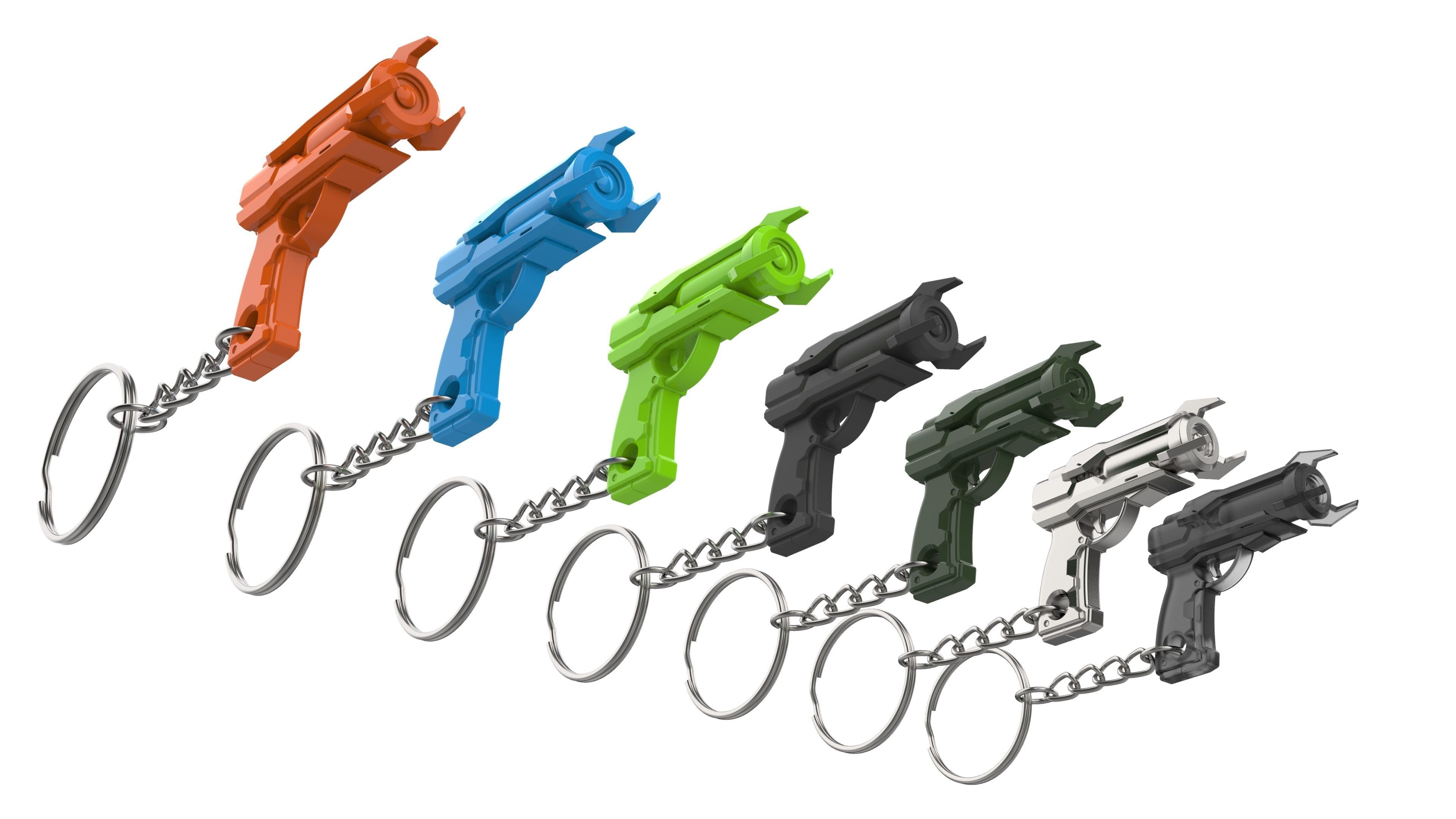 Keychain - Ana Dart Blaster - Overwatch - Printable model - STL 3D print model_15