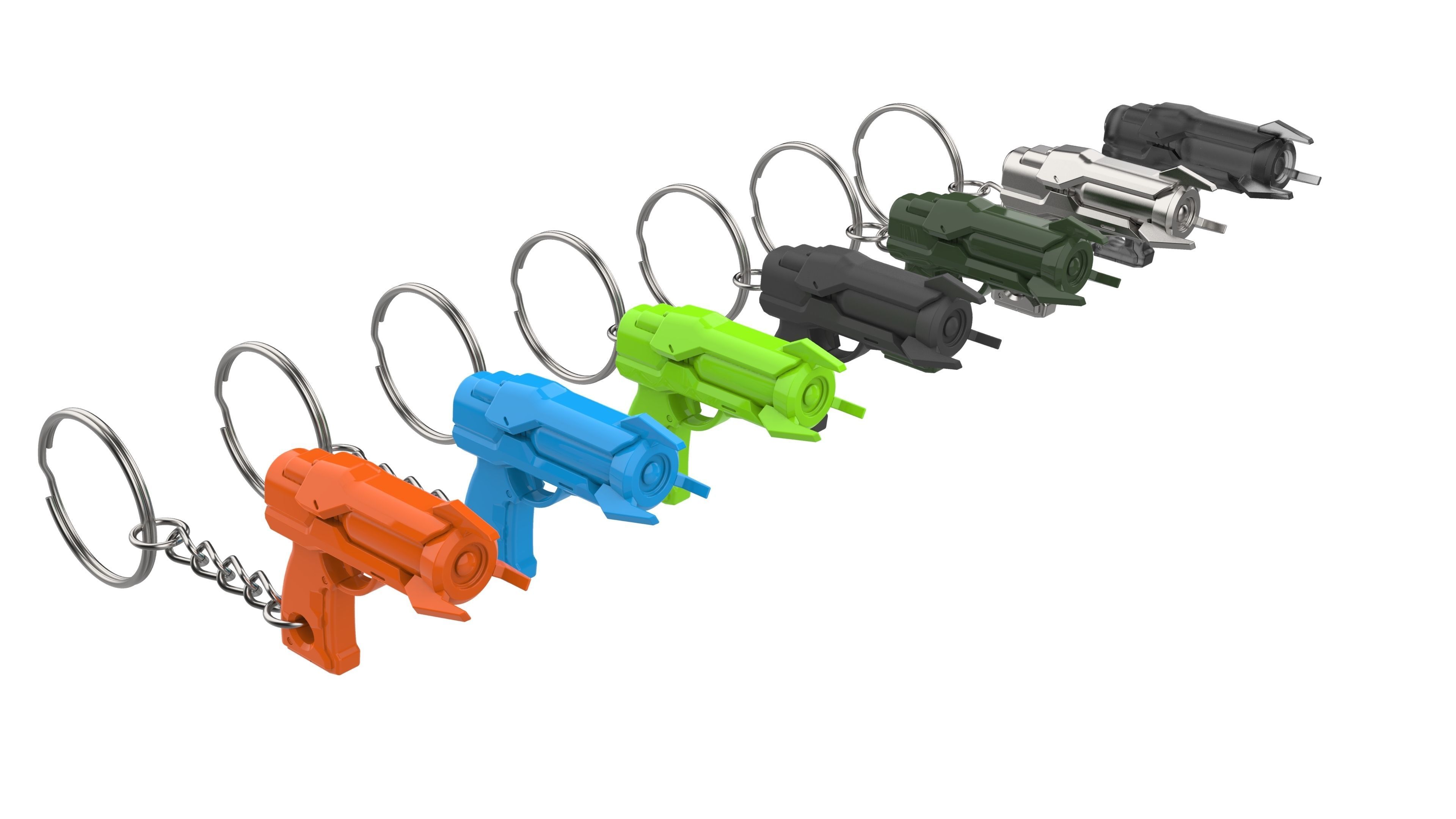 Keychain - Ana Dart Blaster - Overwatch - Printable model - STL 3D print model_17