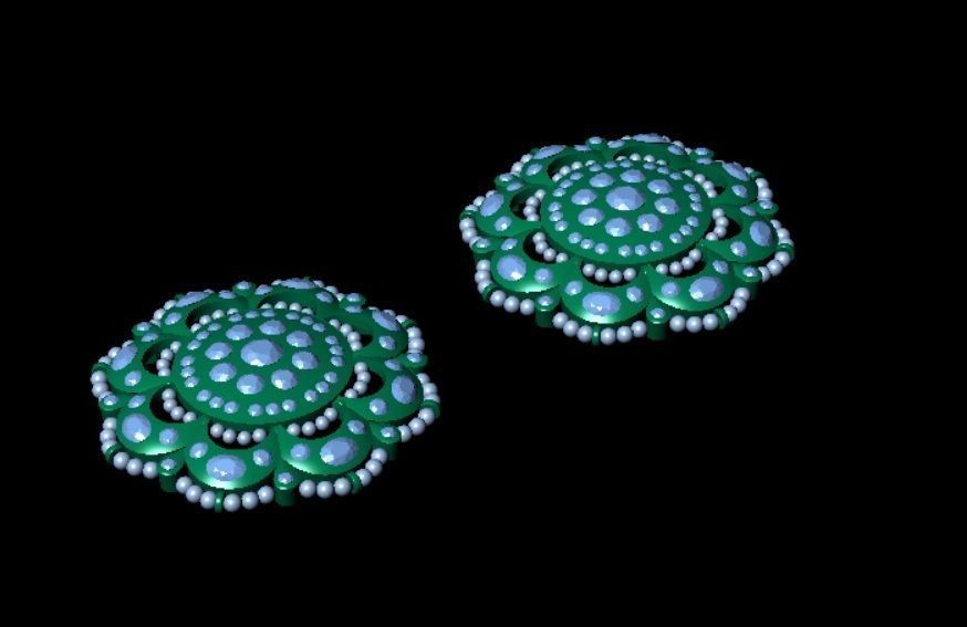 Earrings 3D print model_3