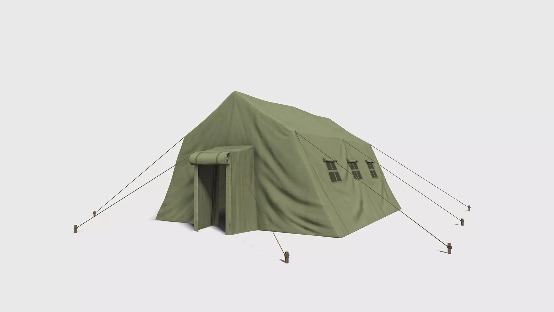 Military Camp Tent Low-poly 3D model