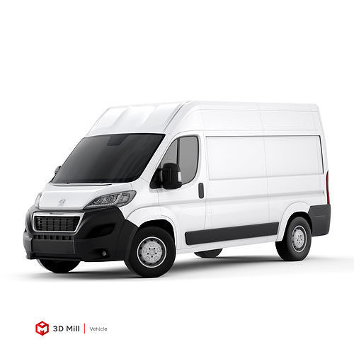 Peugeot Boxer 2014 Low-poly 3D model