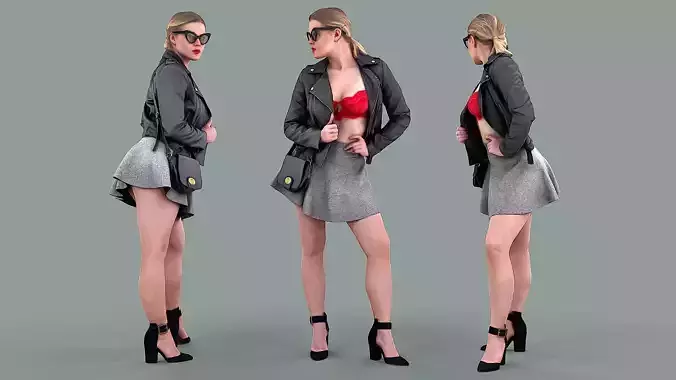 Bold Daring Provocatively Chic Girl 3D model
