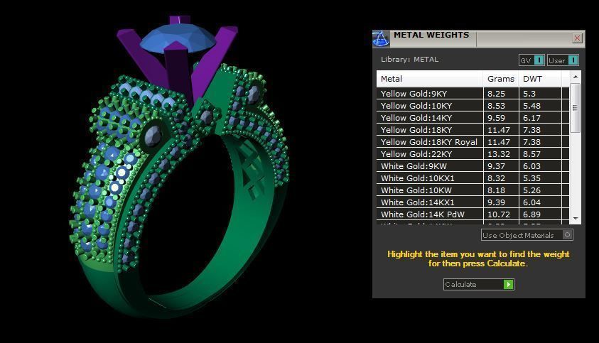 Diamond Solitare Ring 3D print model_4