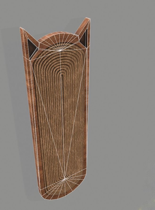 Lowpoly Cat Scratching Board Pbr Low-poly 3D model_5