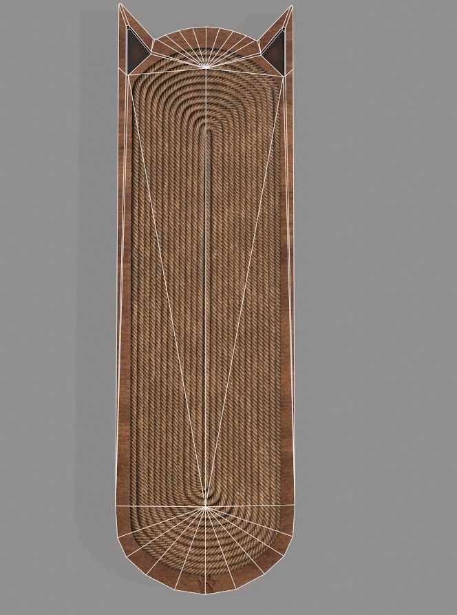 Lowpoly Cat Scratching Board Pbr Low-poly 3D model_4