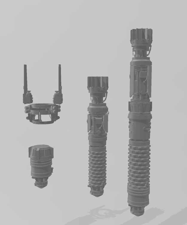 Jedi Survivor Scrapyard lightsaber 3D print model_1