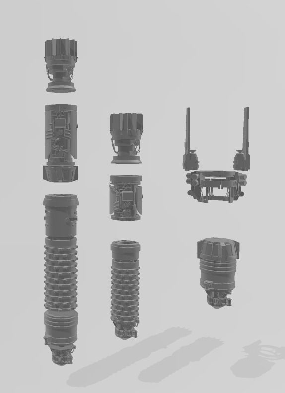 Jedi Survivor Scrapyard lightsaber 3D print model_2