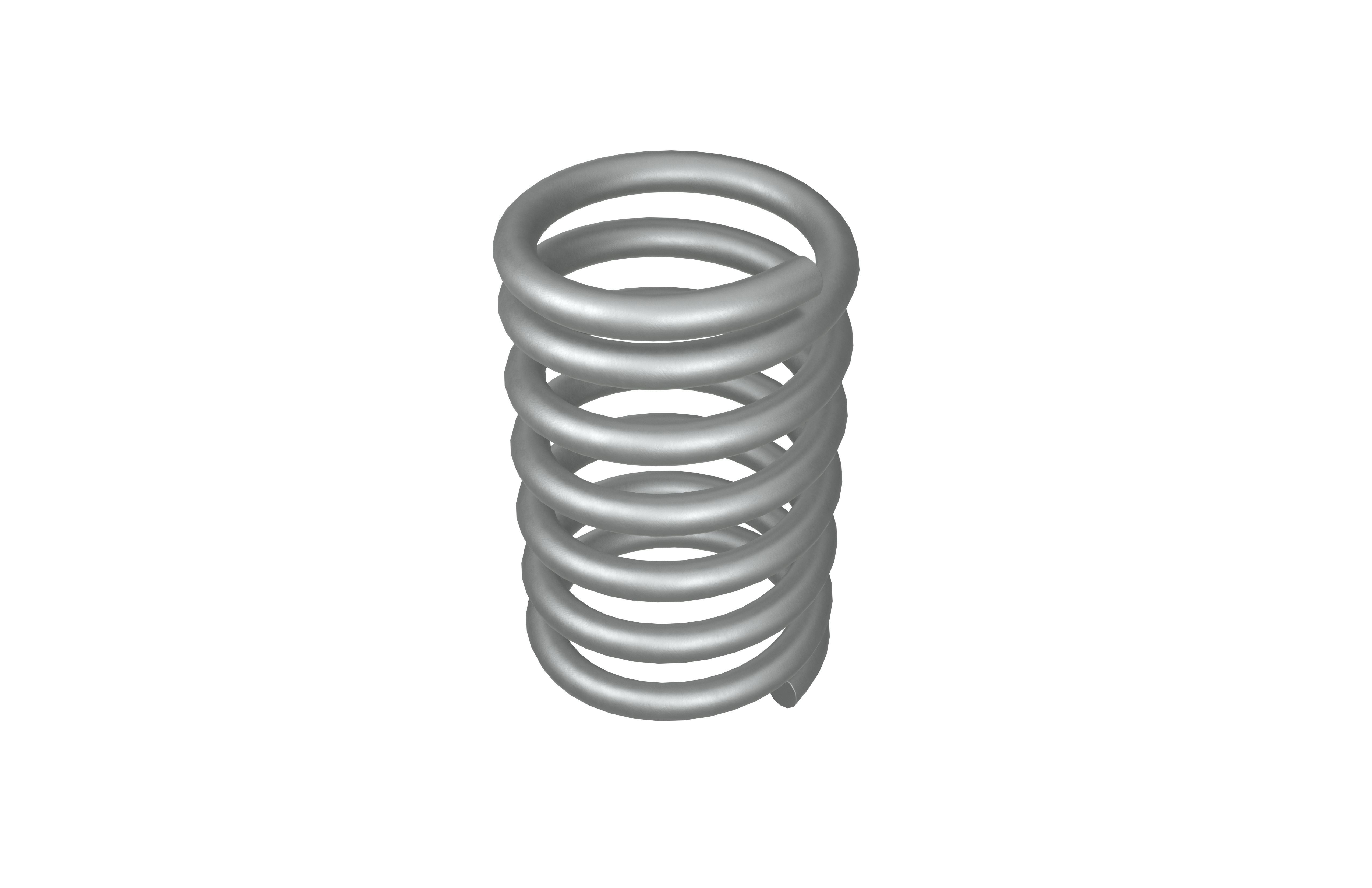 Coil Spring V1 001 Low-poly 3D model_1