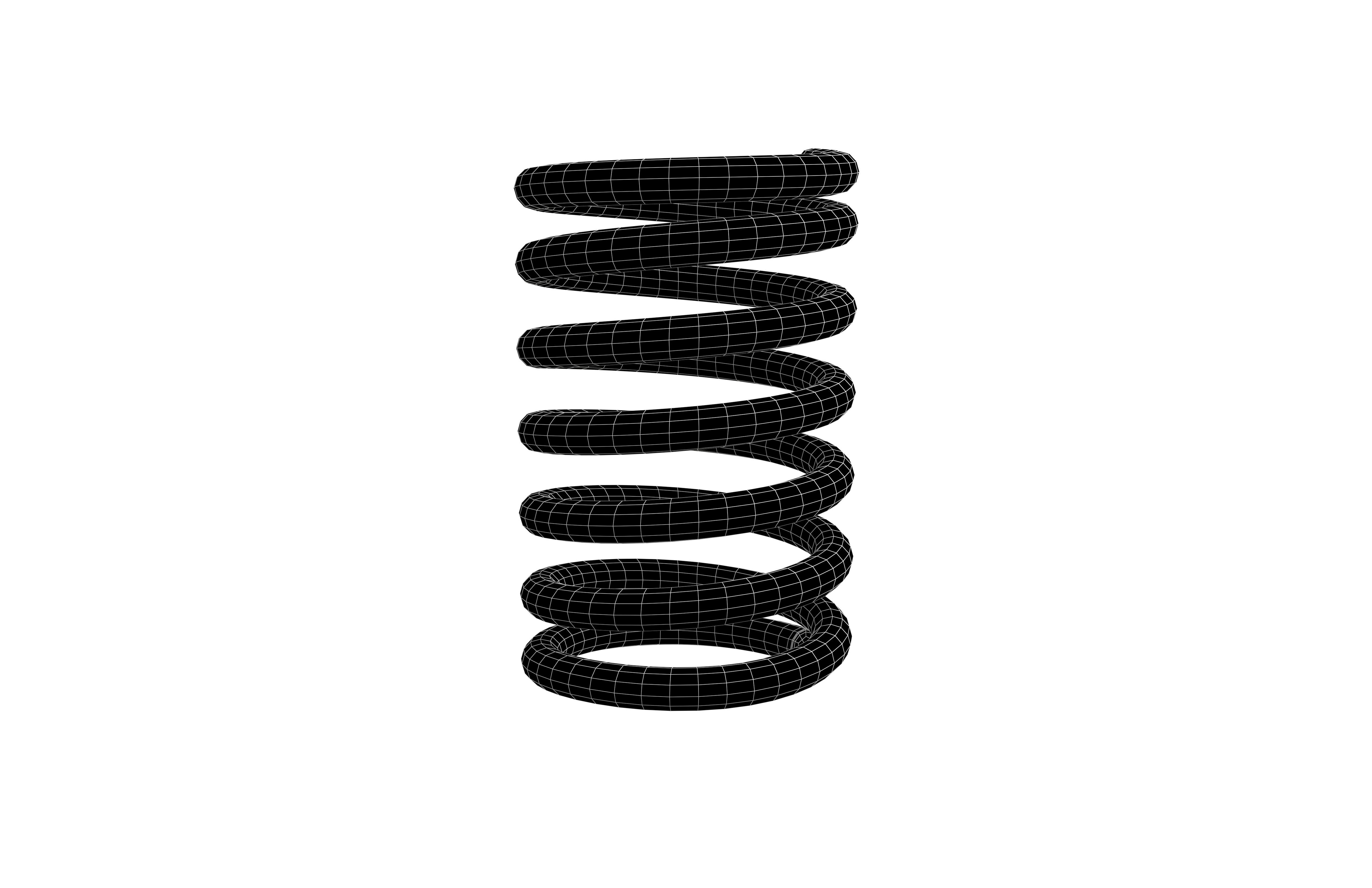 Coil Spring V1 001 Low-poly 3D model_5