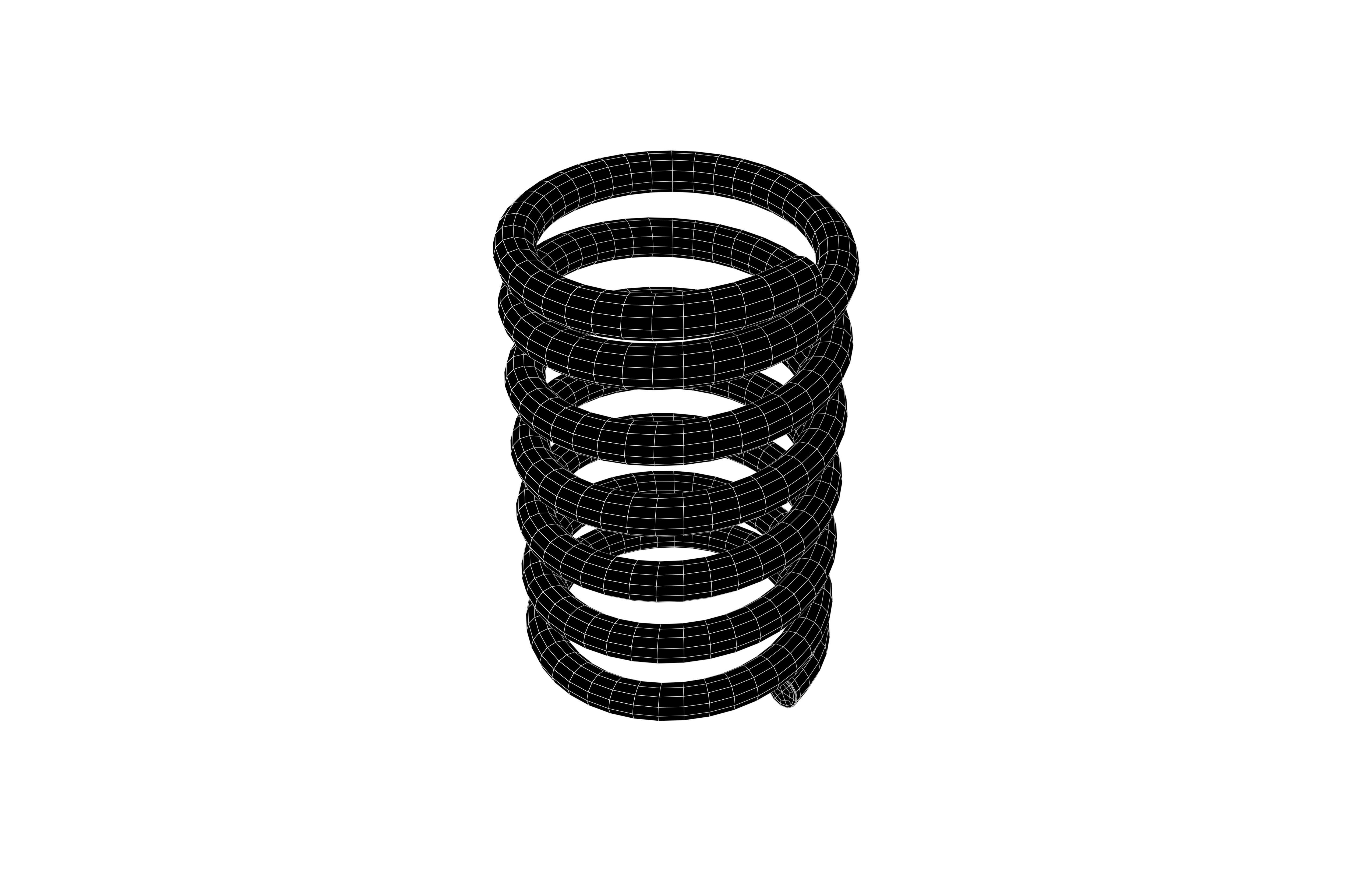 Coil Spring V1 001 Low-poly 3D model_6