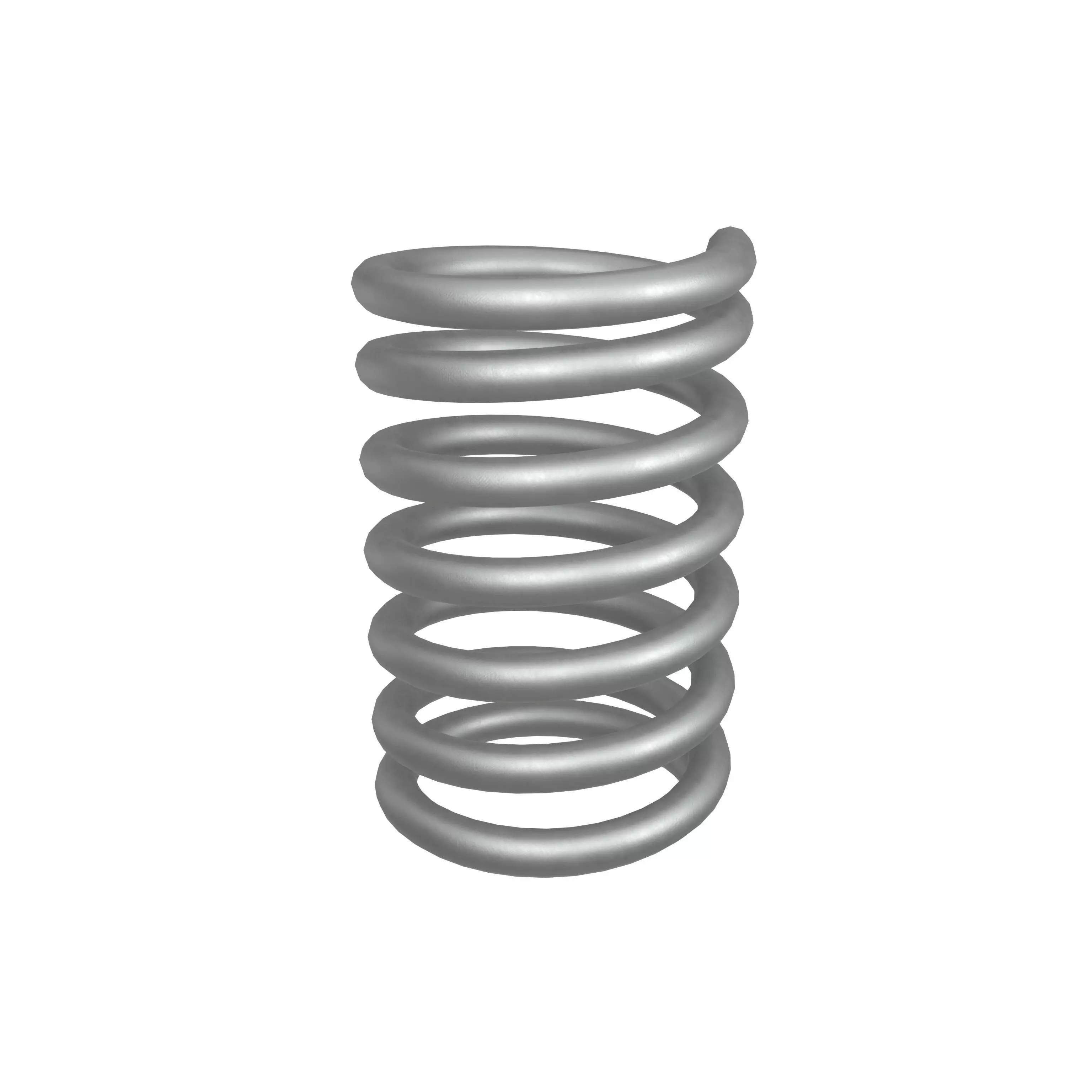 Coil Spring V1 001 Low-poly 3D model_0