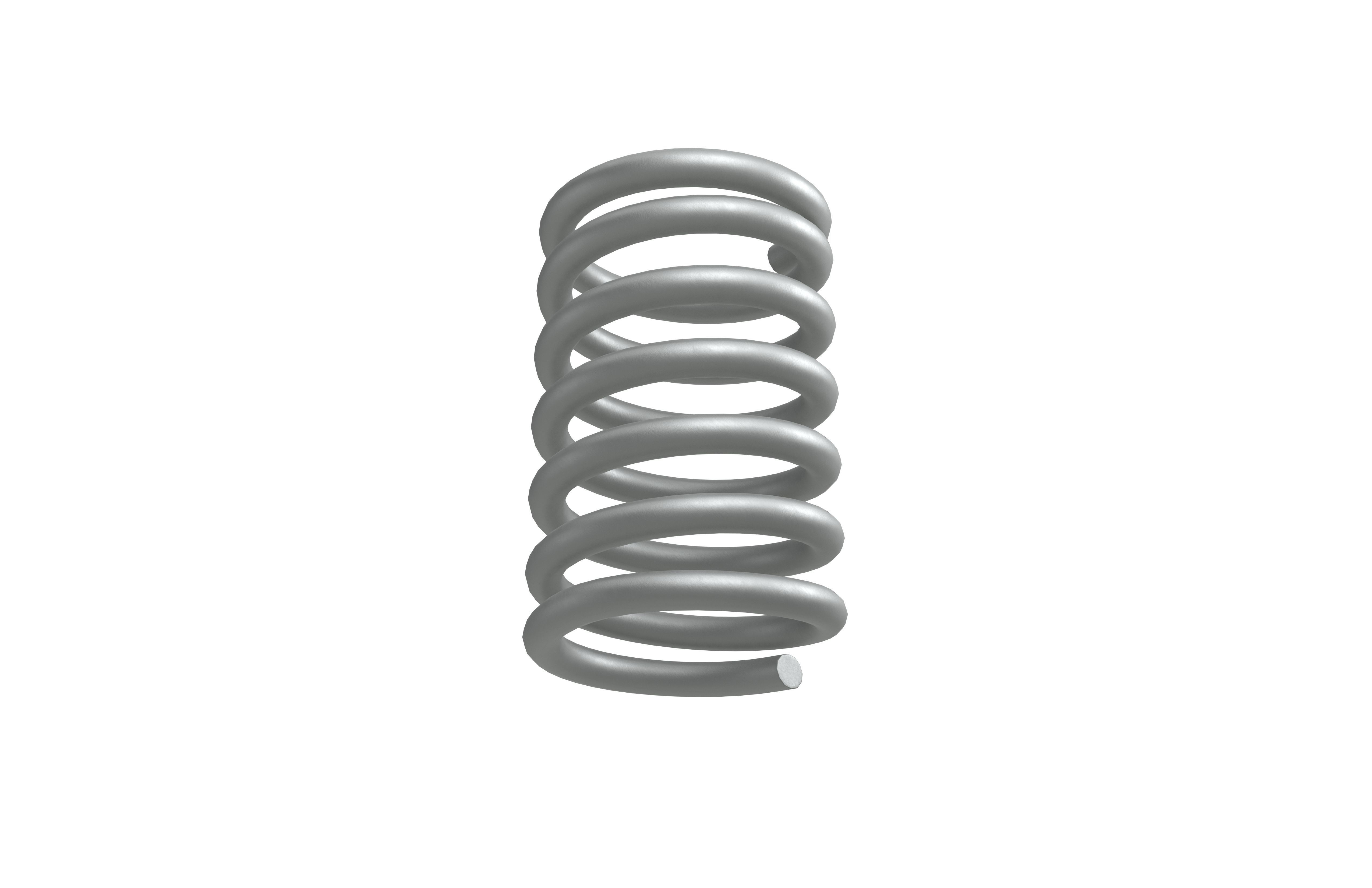 Coil Spring V1 001 Low-poly 3D model_2