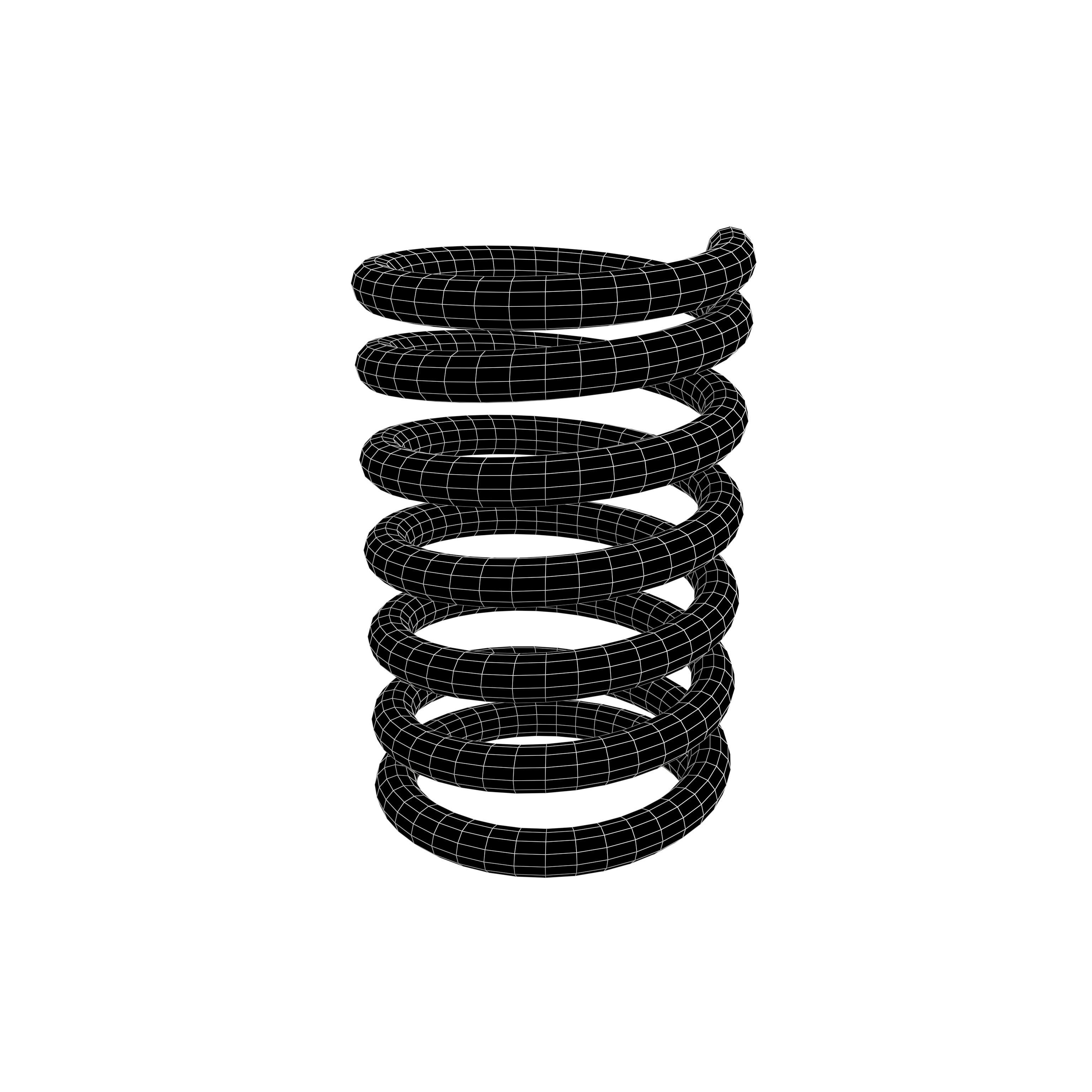 Coil Spring V1 001 Low-poly 3D model_4