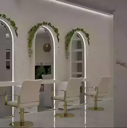 Hairdressers chair - 3D model