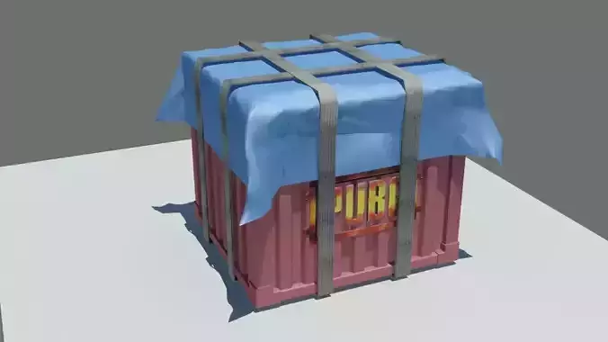 PUBG AIR DROP BOX 3D MODEL Low-poly 3D model