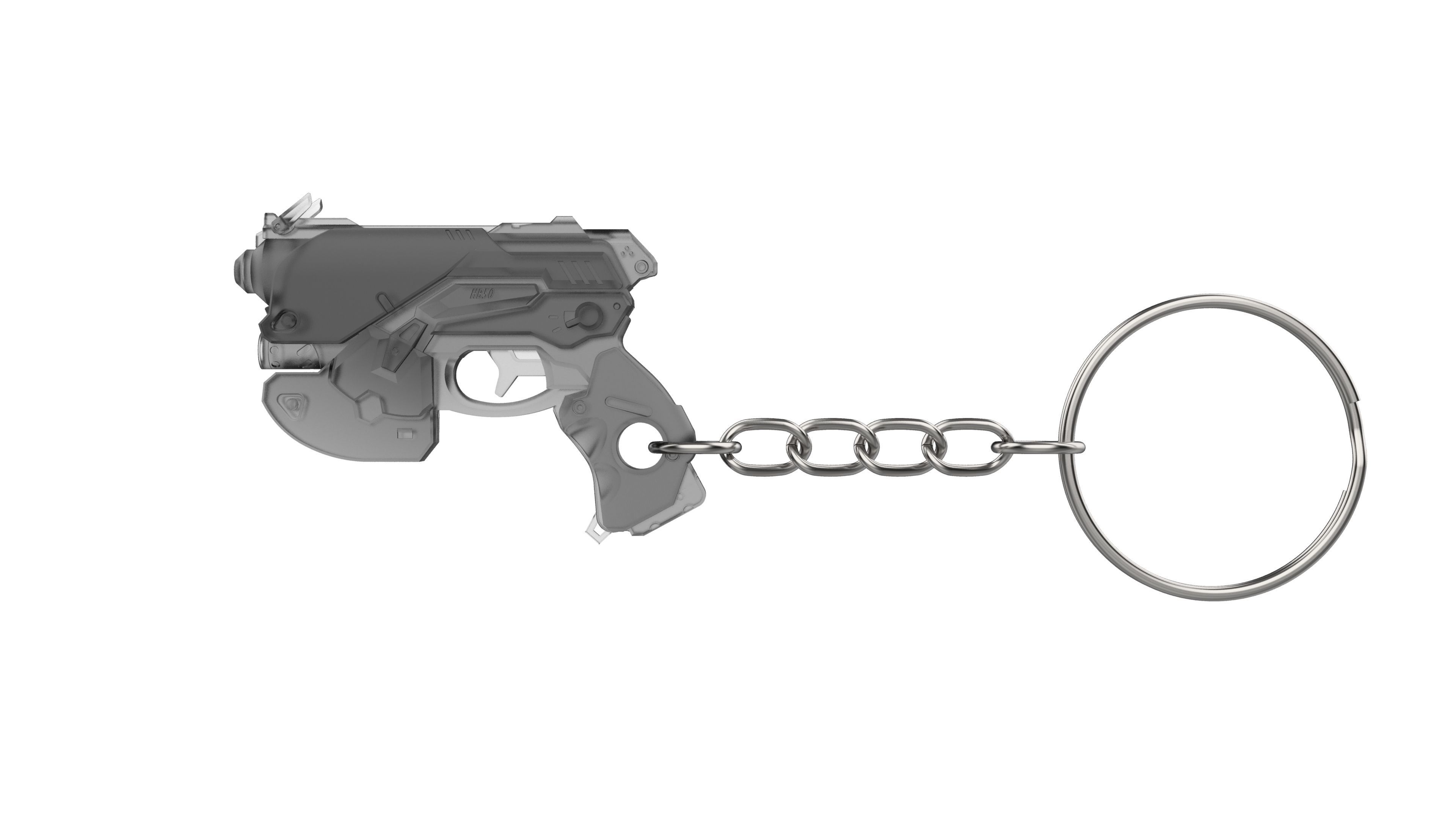 Keychain - DVa Blaster - Overwatch - Printable model - STL 3D print model_4