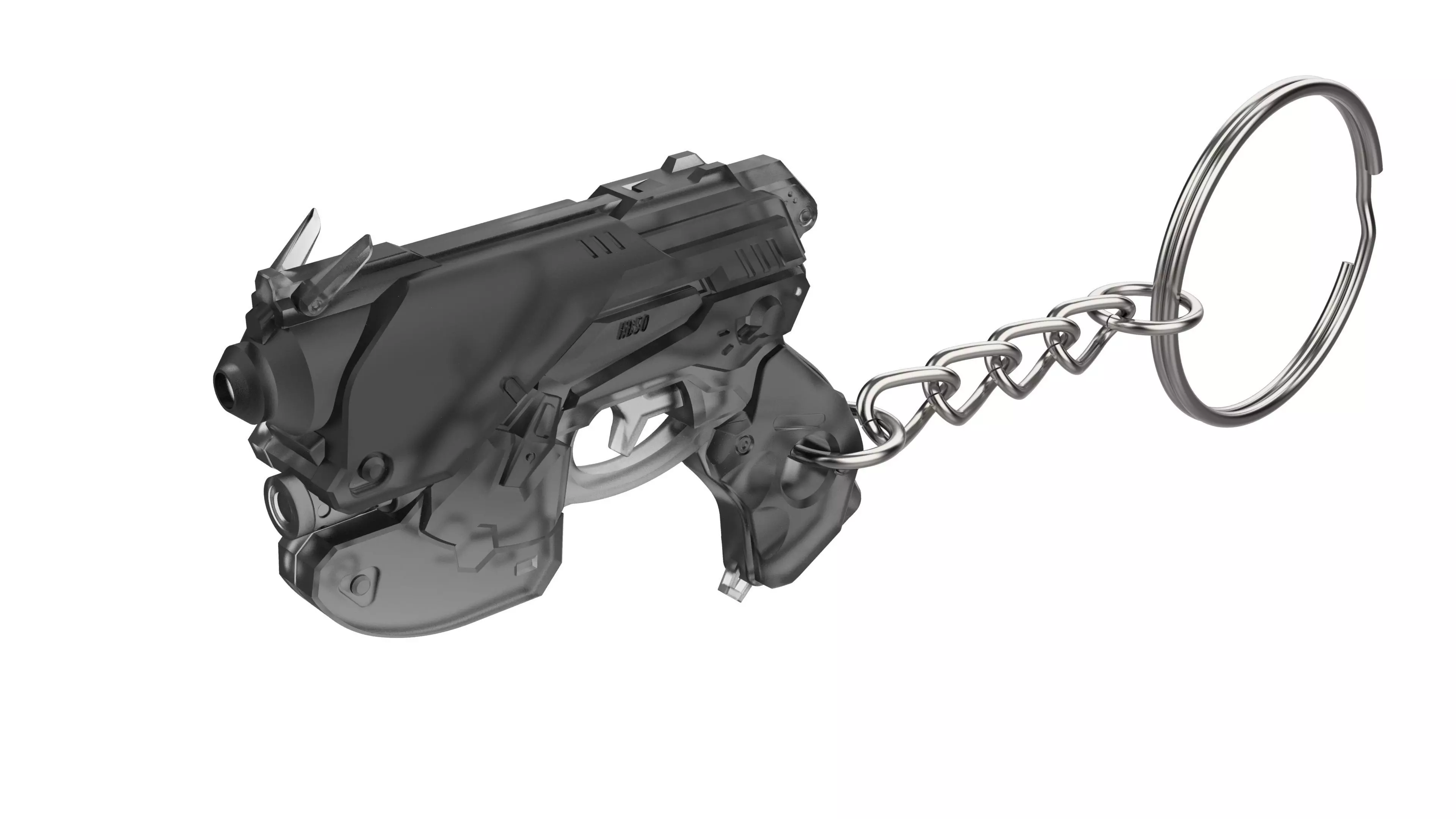 Keychain - DVa Blaster - Overwatch - Printable model - STL 3D print model_0